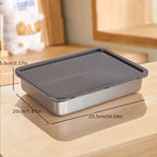 Set of five stainless steel food storage containers with leak-proof lids